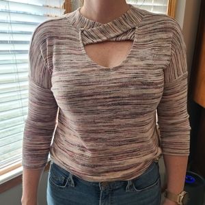 Maurices Long Sleeve Criss Cross Design on Chest